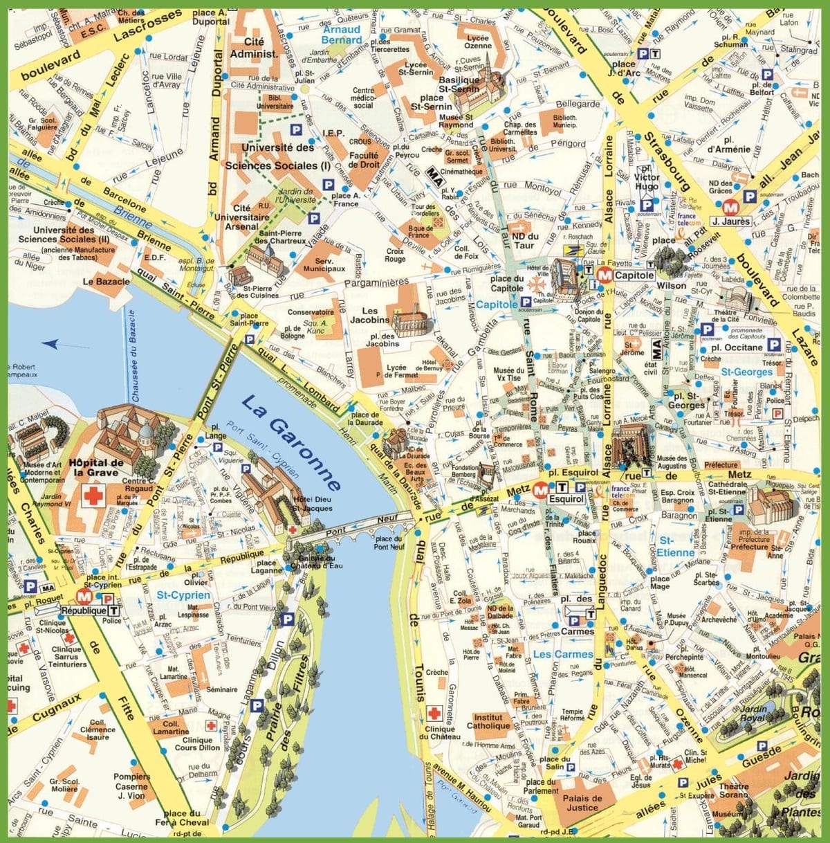 Toulouse státu mapě