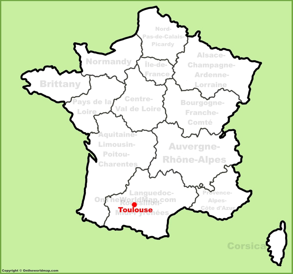 Toulouse na mapě