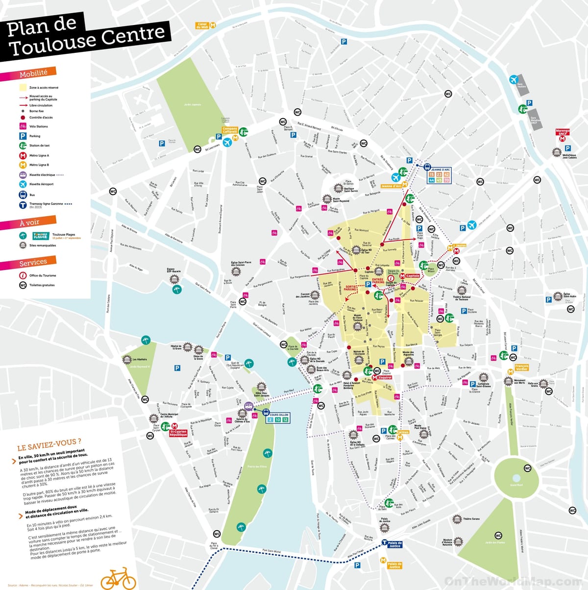 mapa Toulouse místo