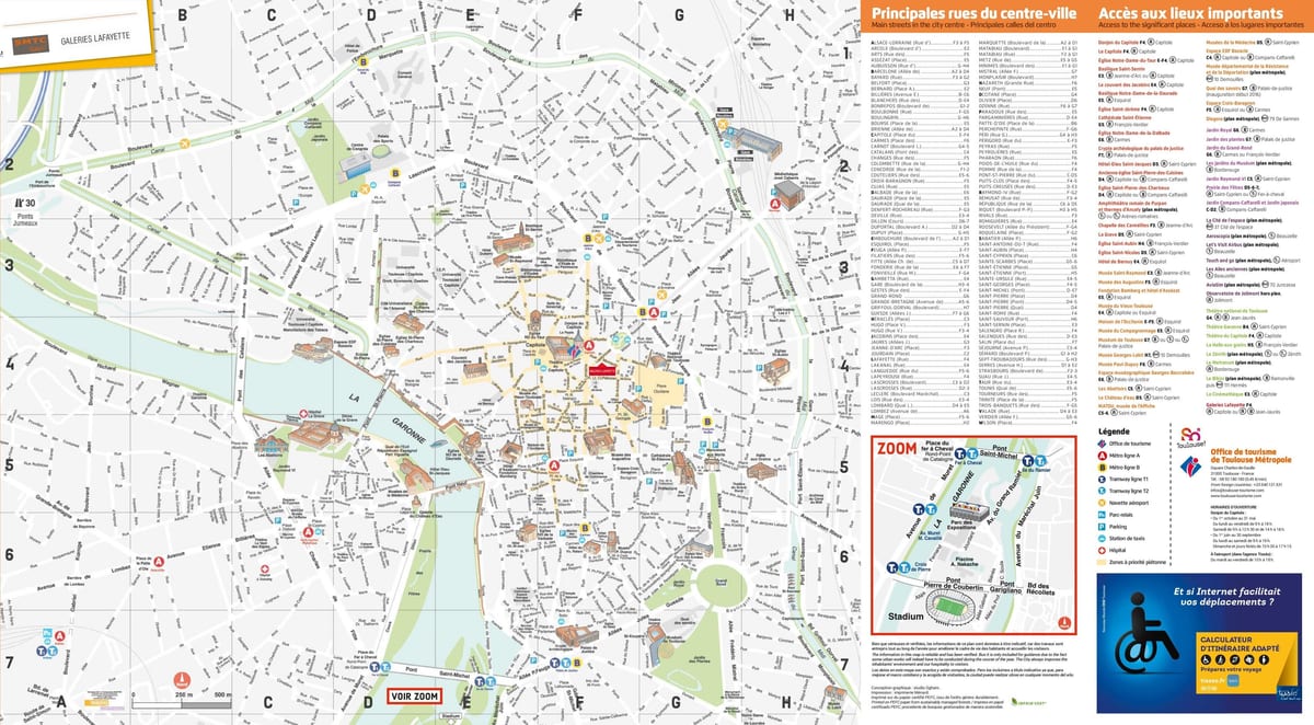 Toulouse památka mapa
