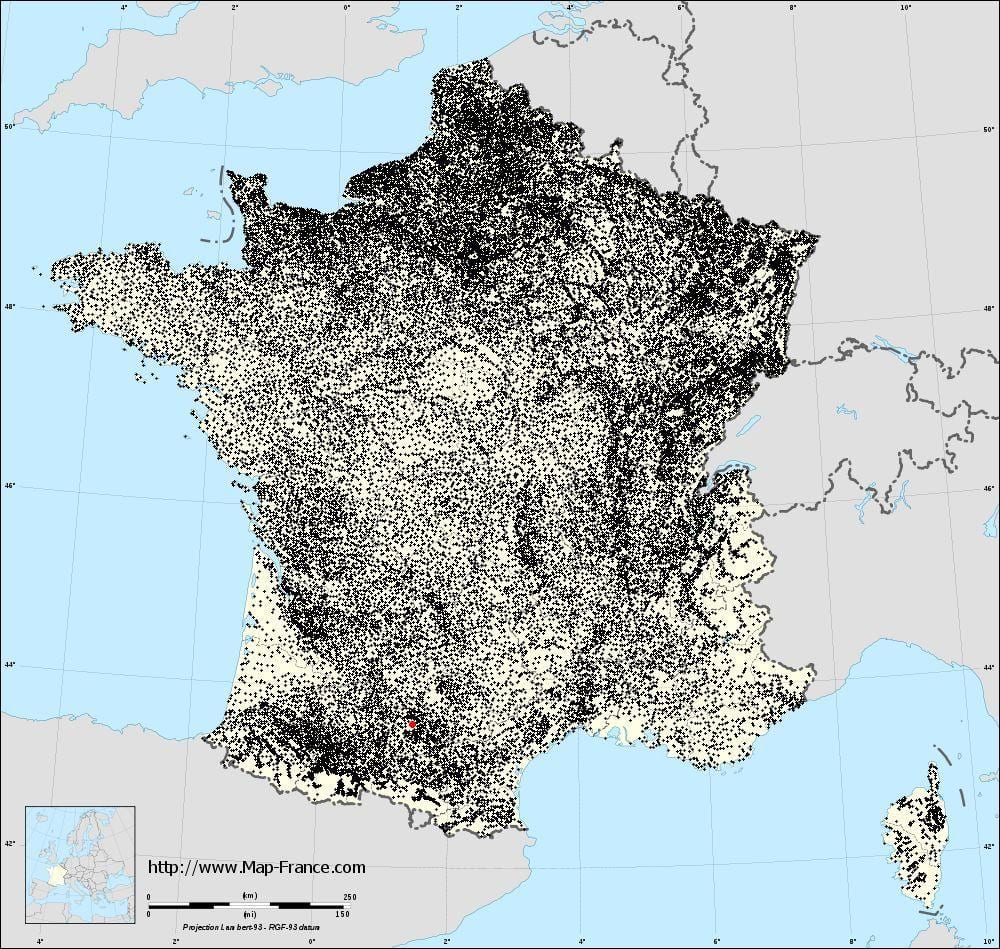 mapa Toulouse obcí