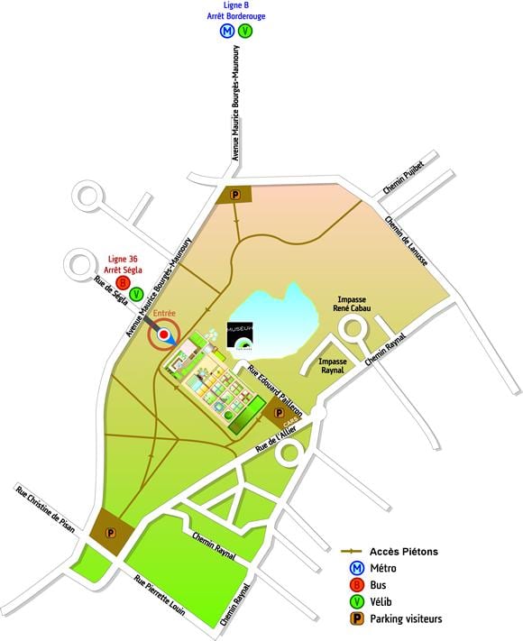 mapa Toulouse zahrada