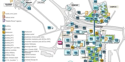 Mapa airbus Toulouse 