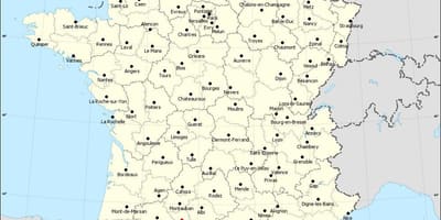 Mapa francie ukazuje Toulouse