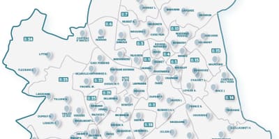 Mapa tououse školy