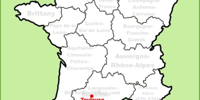 Toulouse na mapě