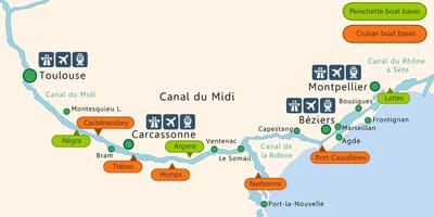 Mapa Toulouse loď