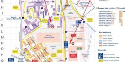 Mapa Toulouse nemocnice