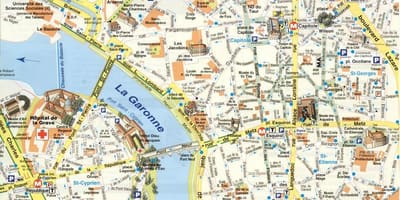 Mapa Toulouse předměstí