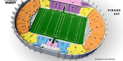 Mapa Toulouse stadium 