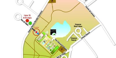 Mapa Toulouse zahrada