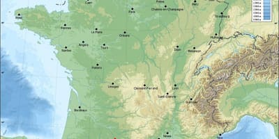 Geografické mapě z Toulouse